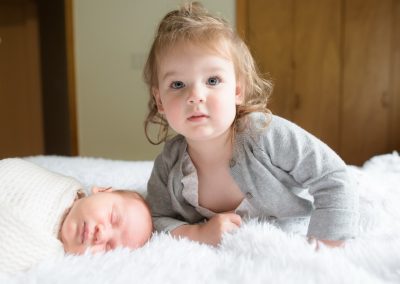 Big sister is excited