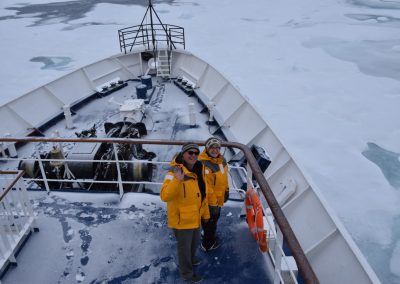 waiting for turn to walk on pac ice