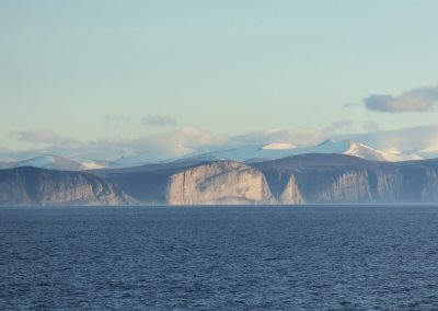 cliffs in the setting sun