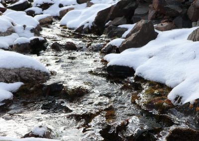 interesting water - snow