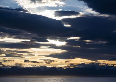 sunset over the mountains